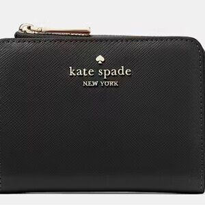 NWT | Kate Spade Black Madison Small L-Zip Wallet